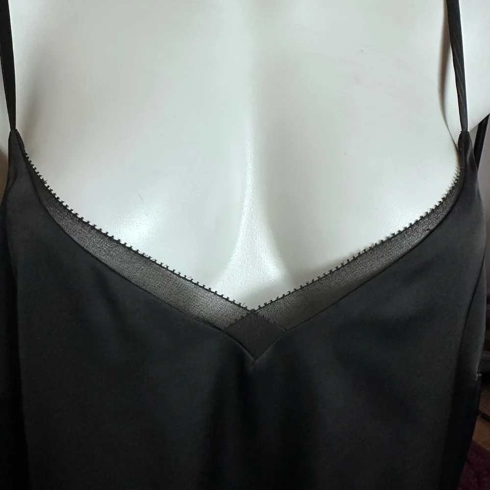 White House Black Market Black Satin Camisole Top - Picture 2 of 10